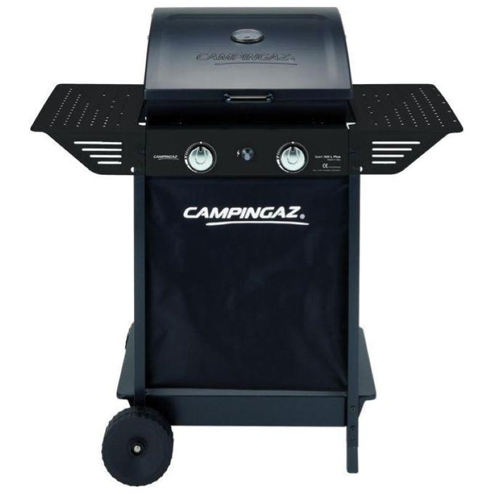 Campingaz barbecue a gas xpert 100 l plus rocky con pietra vulcanica con 2 bruciatori e coperchio con termometro