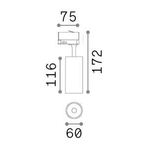 Proiettore Fox On-Off Alluminio-Materie Plastiche Nero Led 15W 3000K Cri80