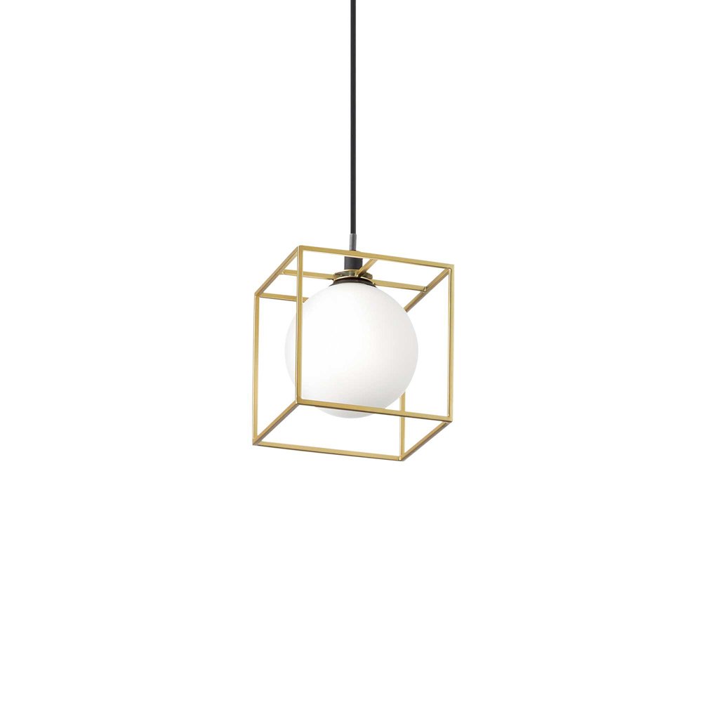 Sospensione Contemporanea Lingotto Metallo Ottone 1 Luce G9 3W 3000K Luce Calda