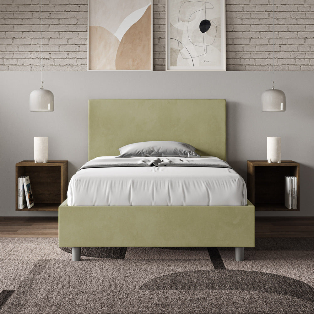 Letto Singolo 80x190 cm con Rete Adele Tè Verde