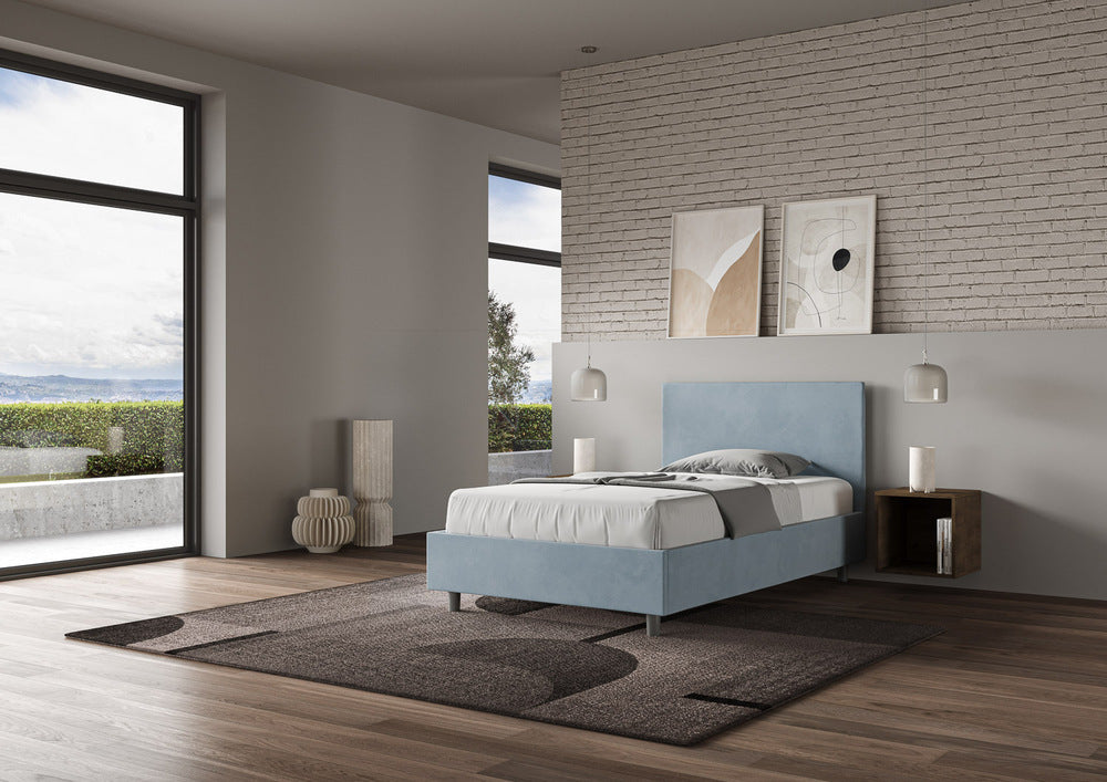 Letto Singolo 80x200 cm Senza Rete Adele Azzurro