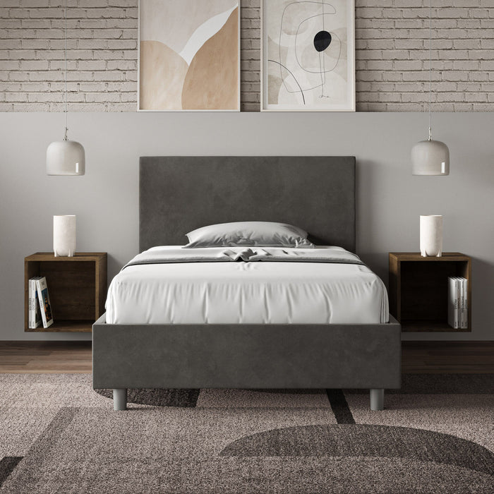 Letto Singolo 100x210 cm Senza Rete Adele Grigio