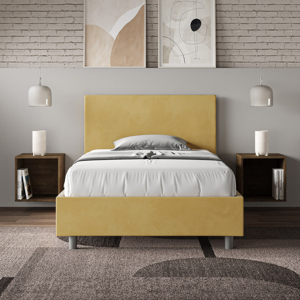 Letto 1 Piazza e Mezzo 120x190 cm Senza Rete Adele Ocra