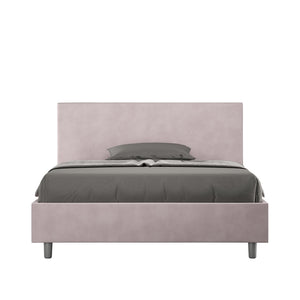 Letto Matrimoniale 160x200 cm con Rete e Contenitore Adele Glicine