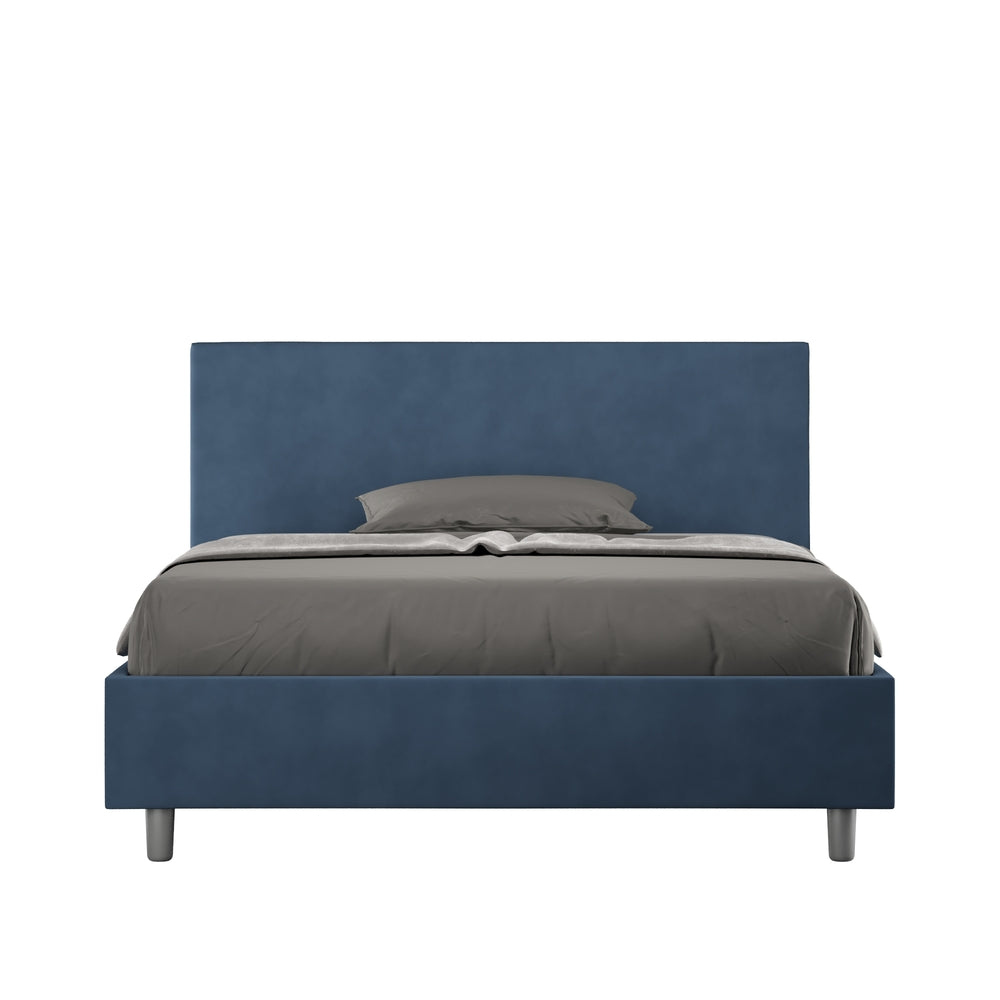 Letto Matrimoniale Francese 140x190 cm Senza Rete Adele Blu