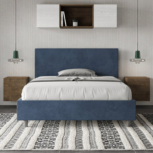 Letto Matrimoniale 160x210 cm con Rete Adele Blu