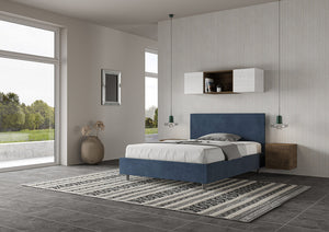 Letto Matrimoniale Francese 140x190 cm Senza Rete Adele Blu