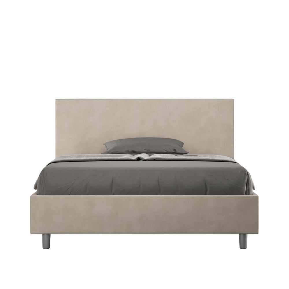 Letto Matrimoniale Extra Large 190x210 cm con Rete Adele Sabbia