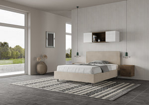 Letto Matrimoniale Extra Large 190x210 cm con Rete Adele Sabbia