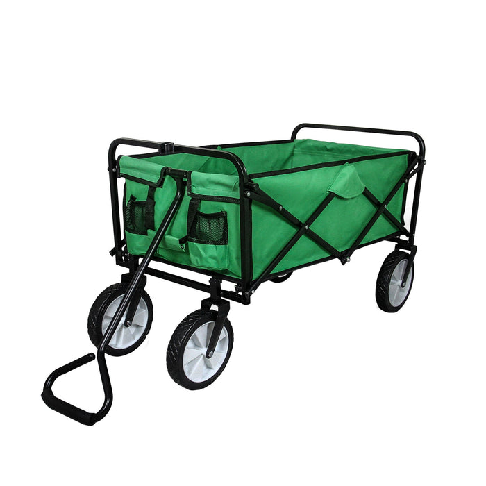 Carrello da Giardino Pieghevole Capacità 70kg per Giardinaggio e Camping