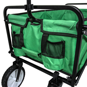 Carrello da Giardino Pieghevole Capacità 70kg per Giardinaggio e Camping