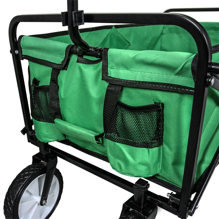 Carrello da Giardino Pieghevole Capacità 70kg per Giardinaggio e Camping