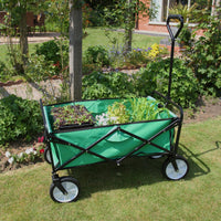 Carrello da Giardino Pieghevole Capacità 70kg per Giardinaggio e Camping