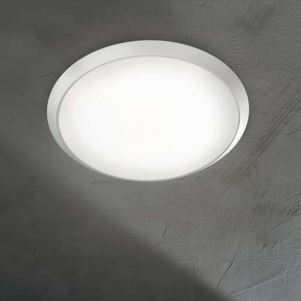 Plafoniera Moderna Gemma Materie Plastiche Bianco Led 12W 3000K Luce Calda