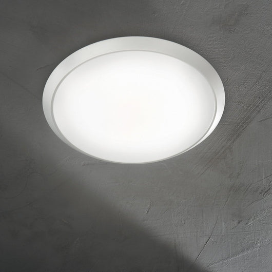 Plafoniera Moderna Gemma Materie Plastiche Bianco Led 24W 3000K Luce Calda