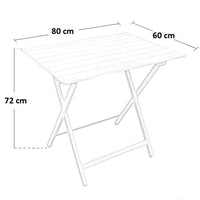 Tavolino bianco wash in legno da cm 80 x 60 