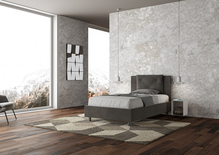 Letto Singolo 100x200 cm Senza Rete Appia Grigio