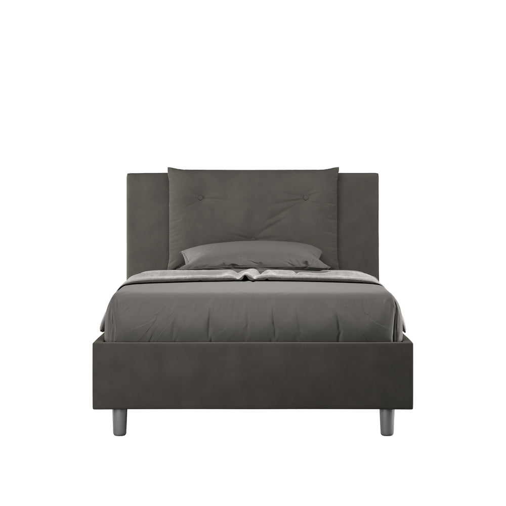 Letto 1 Piazza e Mezzo 130x210 cm Senza Rete Appia Grigio