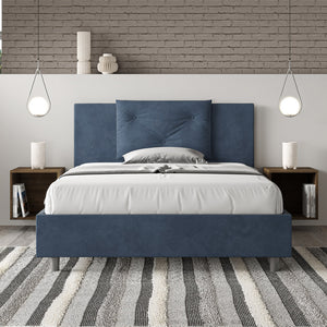 Letto Matrimoniale Extra Large 200x200 cm con Rete Appia Blu