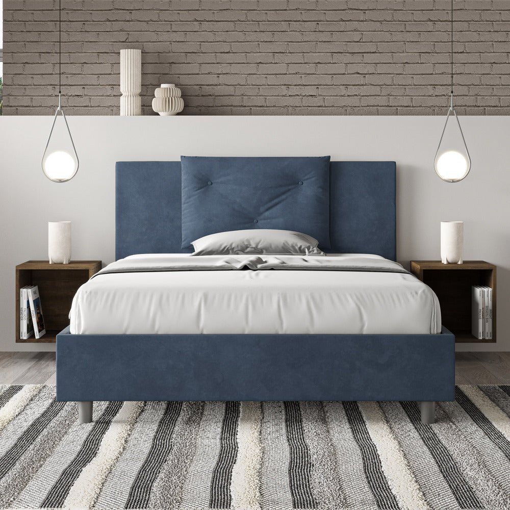 Letto Matrimoniale Extra Large 190x210 cm con Rete Appia Blu