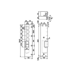 Mottura contropiastra incontro elettrico sx 94080