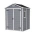 Keter casetta da giardino box portattrezzi da esterno manor 6x5 dd in resina 185x152x226h grigio