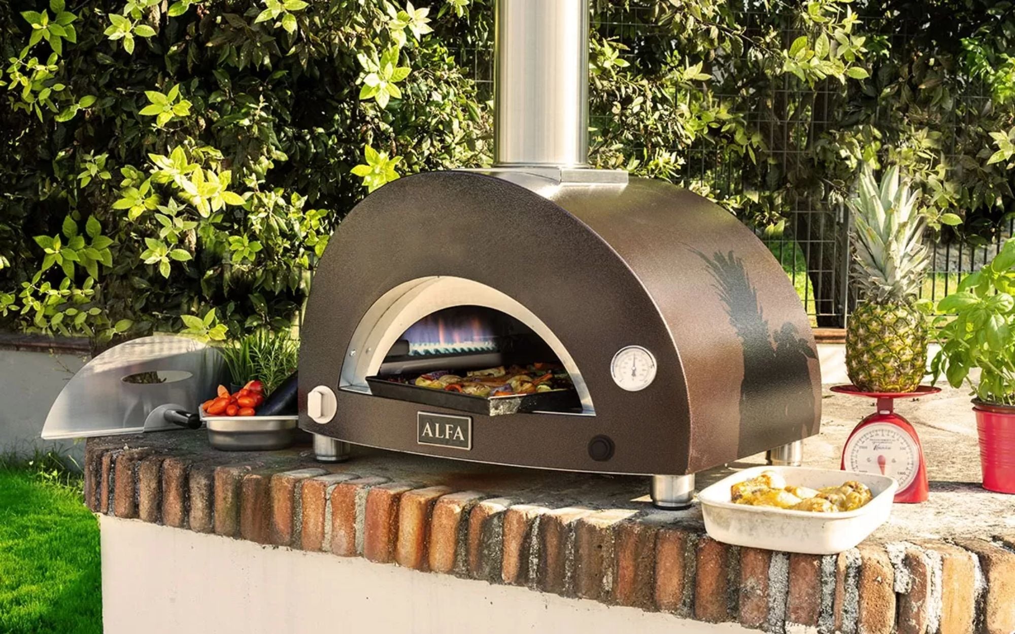 Forno a Gas GPL da Esterno 73x55x48 cm Alfa Nano Copper