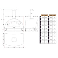 Forno a Legna da Esterno 118,3x102x149 cm Alfa Allegro Antique Red