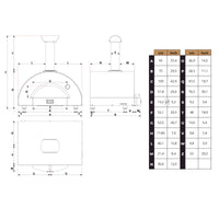 Forno a Legna da Esterno 95x75x109 cm Alfa 5 Minuti Copper