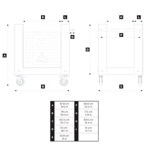 Base per Forni Pizza 78x63,4x88 cm 5 Minuti Alfa Copper