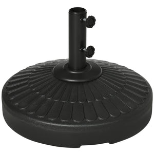 Base per Ombrellone da Giardino Ø48,5x36 cm Palo 38-48 mm  in HDPE Nero