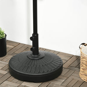 Base per Ombrellone da Giardino Ø48,5x36 cm Palo 38-48 mm  in HDPE Nero