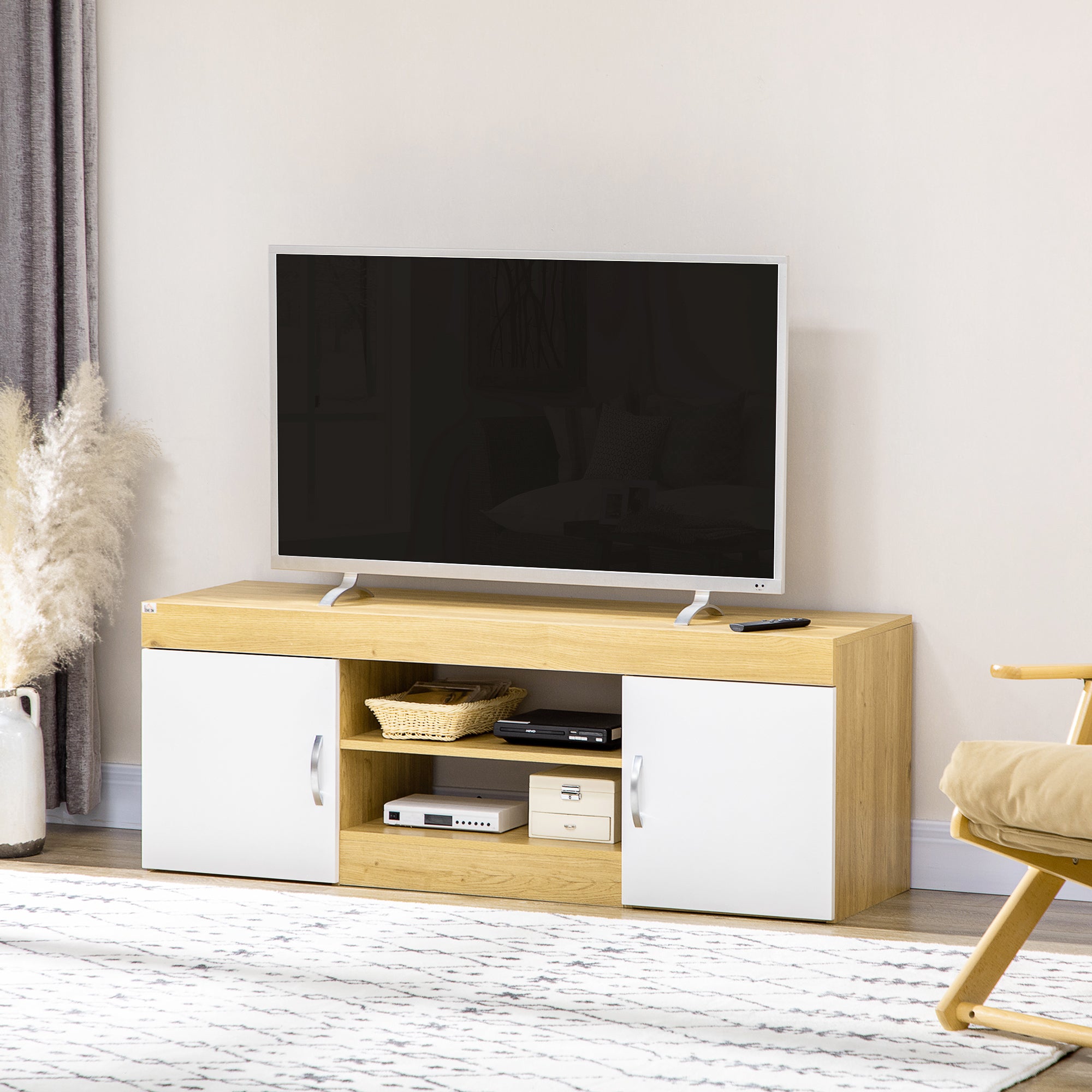 Mobile TV 130x39,6x48 cm Max 60” in Truciolato Legno