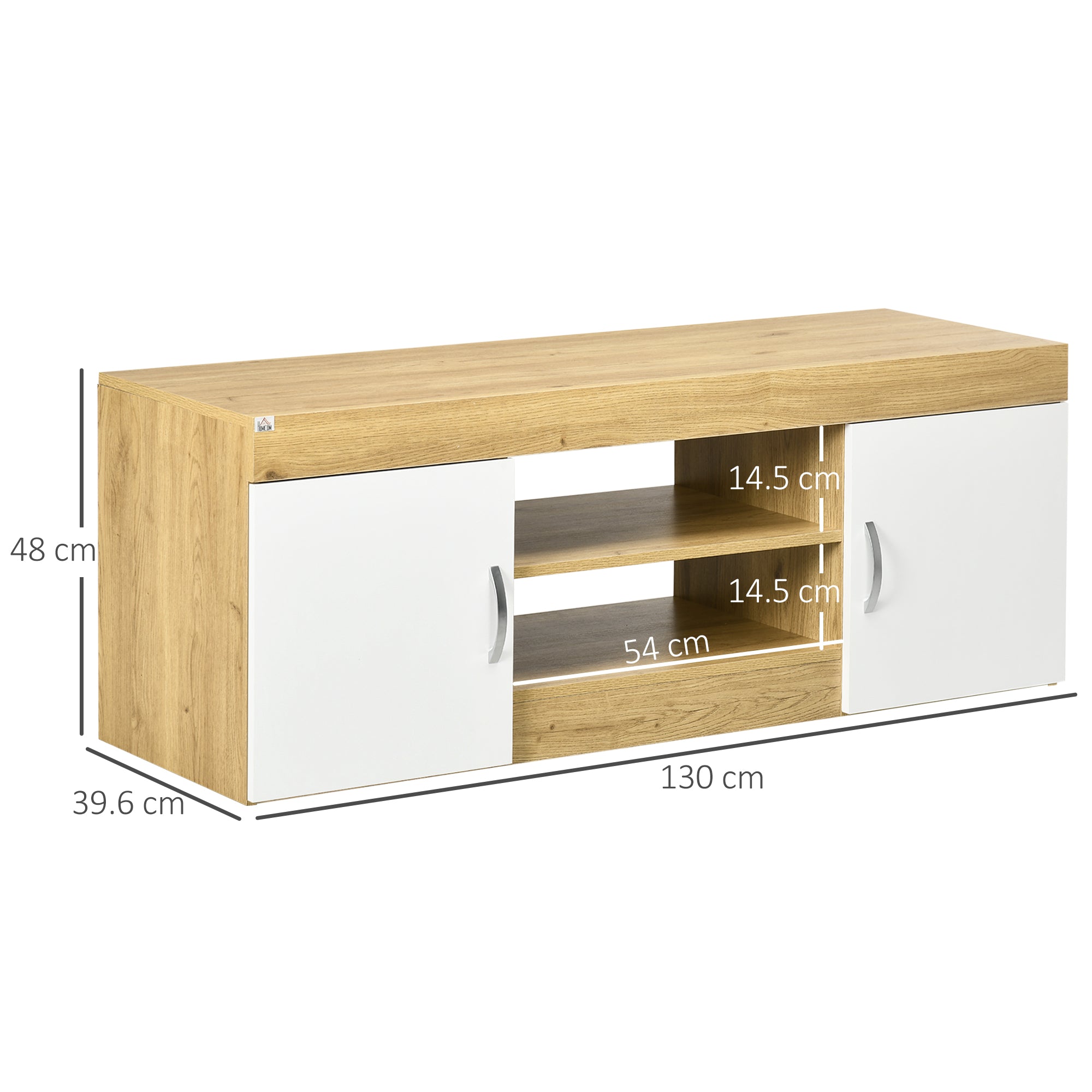 Mobile TV 130x39,6x48 cm Max 60” in Truciolato Legno