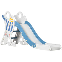 Scivolo per Bambini 157x46,5x80 cm in Plastica Bianco e Blu