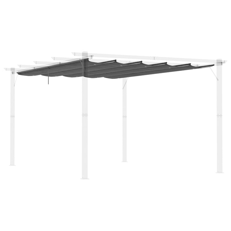 Telo di Ricambio per Pergola da Giardino 3,5x2,5m in Poliestere Grigio Scuro