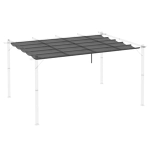 Telo di Ricambio per Pergola da Giardino 3,5x2,5m in Poliestere Grigio Scuro