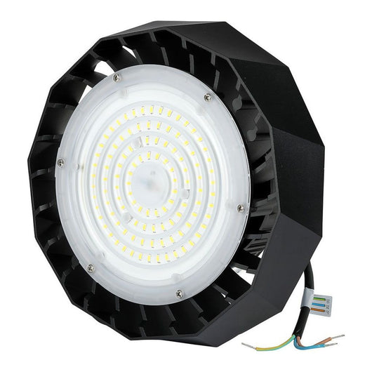 Campana Industriale Led Chip Samsung 100W 120Lm/W Ufo Con Driver Samsung Colore Nero 90° 4000K Ip65 Dimmerabile ( 1-10V )