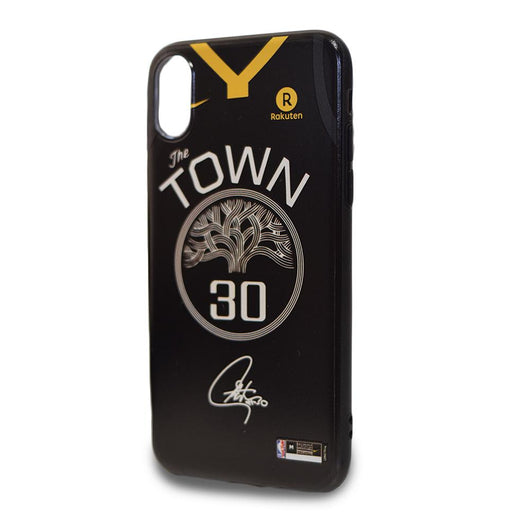 Custodia Maglia Stephen Curry Golden State Warriors iPhone X e Xs - Nero