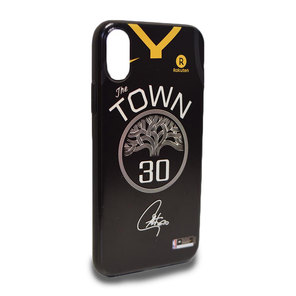 Custodia Maglia Stephen Curry Golden State Warriors iPhone X e Xs - Nero