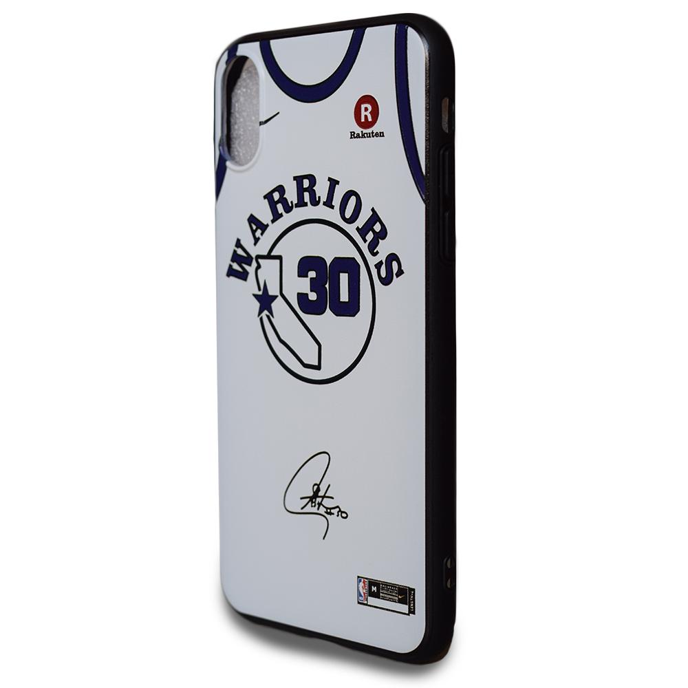 Custodia Maglia Stephen Curry Golden State Warriors iPhone X e Xs - Bianco