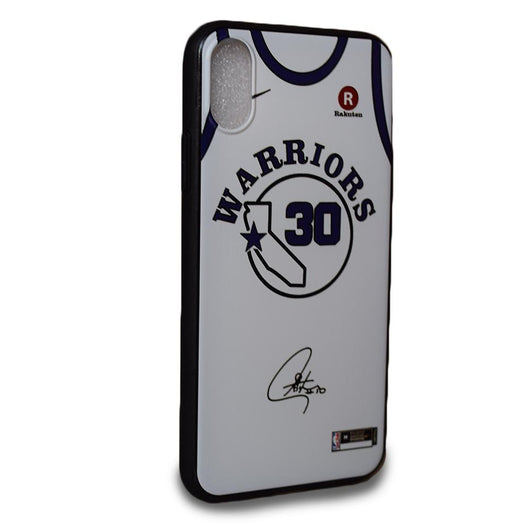 Custodia Maglia Stephen Curry Golden State Warriors iPhone X e Xs - Bianco