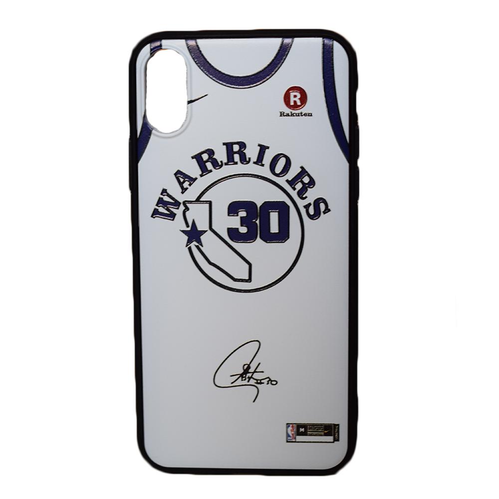 Custodia Maglia Stephen Curry Golden State Warriors iPhone X e Xs - Bianco