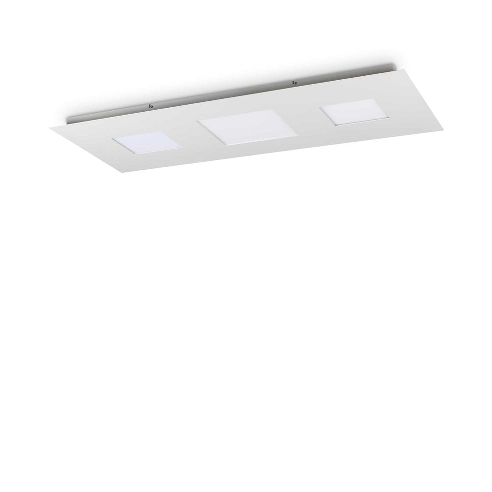 Plafoniera Moderna Relax Alluminio Bianco Led 78W 3000K Luce Calda