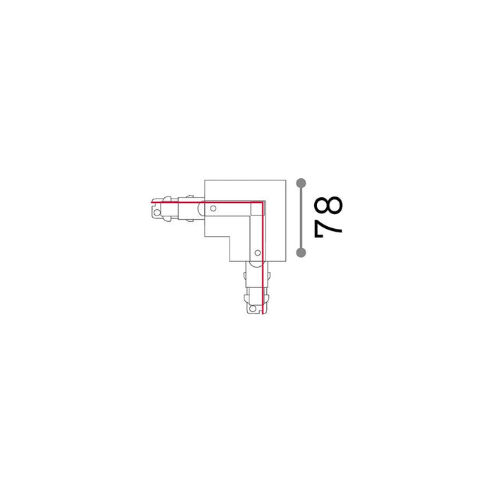 Kit Connettore Da Incasso Sinistro Dali 1-10V Link Alluminio Nero