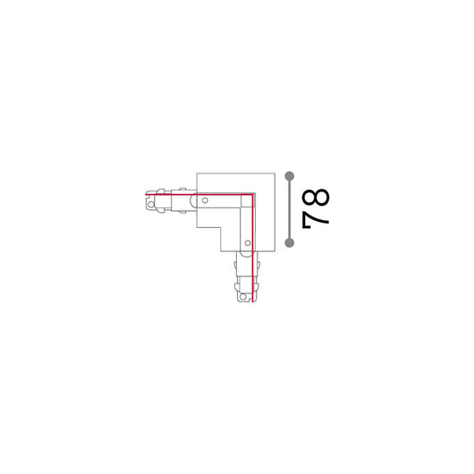 Kit Connettore Da Incasso Sinistro Dali 1-10V Link Alluminio Nero