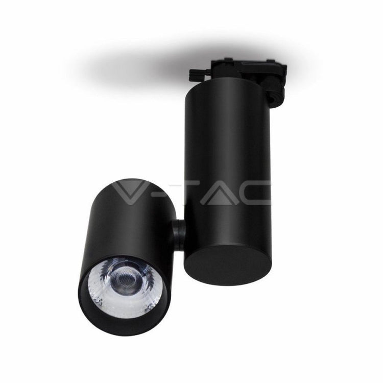 30W Led Track Light Black Body 6400K