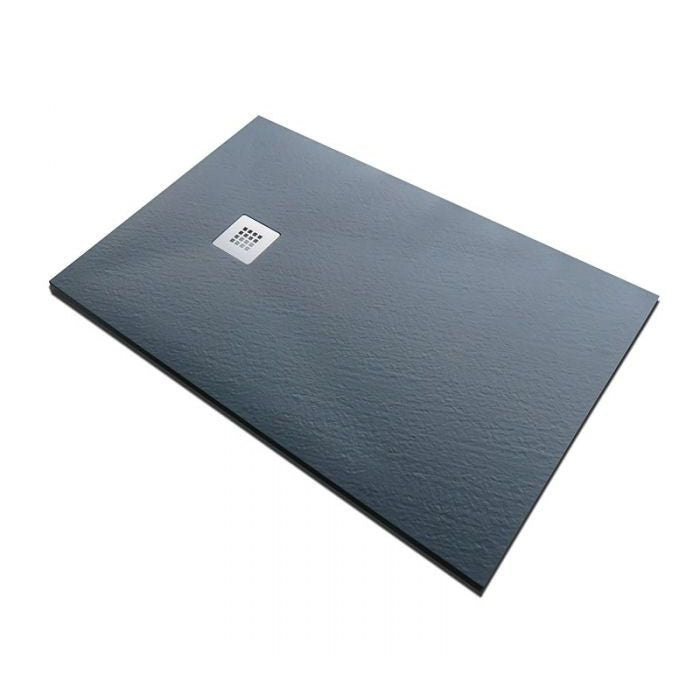 Piatto doccia in pietra SOLIDSTONE alto 2,8 cm - Antracite Grafite nero RAL 7016 - Misura: 80x180 x 2,8h