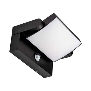 20W Led Wall Light With Sensor 4000K Black Body  Ip65