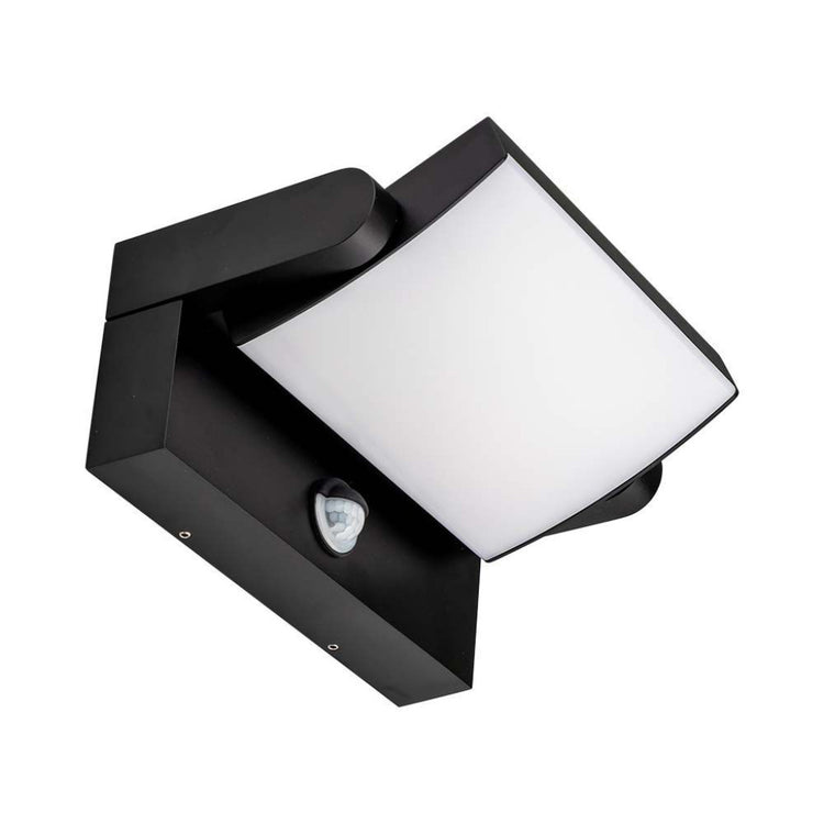 20W Led Wall Light With Sensor 4000K Black Body  Ip65